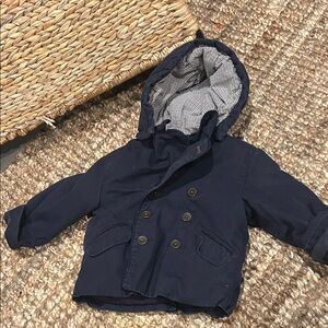 Kids Jacadi Paris Detachable Hooded Jacket - Navy - 23 Months / 86cm